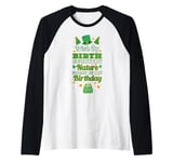 Irish by birth, lucky by nature. Birthday, Saint Patrick's Raglan Baseball Tee