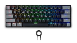 Spartan Gear - Pegasus 2 RGB Wired & Wireless 63 keys Mechanical Gaming Keyboard (color: Black/Grey)