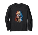 Star Wars Chewbacca Awesome Geometric Style Chewie Portrait Manche Longue