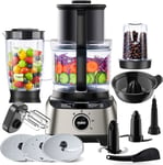 Multifunction Food Processor 1300W - Mixer, Grinder, Juicer, 2.5L Bowl