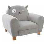 Atmosphera Créateur D'intérieur - Fauteuil pour Enfants Oreilles de Chat 43cm Gris