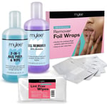 Mylee Prep & Wipe Remover Wipes Wraps UV LED Kit Gel Polish Nails Soak Off