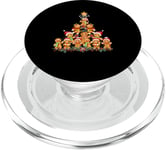 Jolly Gingerbread Christmas Tree Tee Gingerbread T-shirt pour femme PopSockets PopGrip pour MagSafe