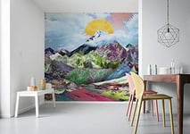 Komar Papier peint photo non tissé - Motif montagnes - 300 x 250 cm (largeur x hauteur) - Pour chambre à coucher, salon, couloir, design - Décoration murale