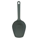 FACKELMANN Plastic PBT Skimming Scoop, Air Fryer Scoop, Durable Food Scoop Colander, Pet Animal Feed & Food Scoop With Small Holes, Max Temperature 200°C, Non-Stick, Anti-Scratch, 35.5x12.5x6cm, Grey