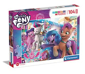 Clementoni - 23764 - Supercolor Puzzle My Little Pony - 104 Maxi Pièces, Puzzle Enfants 4 Ans - Puzzle Enfant Clementoni, Puzzle Dessin Animé - Fabriqué en Italie