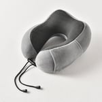 Mjuk bekväm resekudde Memory Foam kan lagra U-formad kudde Siesta nackkudde Gray neck pillow buggy bag