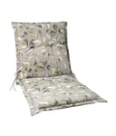 Dehner Piemonte Coussin pour Chaise de Jardin imperméable - Environ 50 x 52 x 50 cm - Coton/Polyester/Viscose - Taupe/Vert