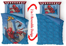 Spiderman Amazing Logo Bedding 2 in 1 Reversible Single Duvet Cover Set Gift