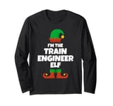 I'm The Train Engineer Elf Family Pajama Christmas Funny Long Sleeve T-Shirt