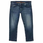 BOSS Men's Delaware BC Crop-C Jeans Trousers, Navy, 35 W/34 L