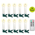 10-pack LED-julbelysning inklusive fjärrkontroll - Batteri, timerfunktion, trådlös