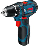 Bosch Borrskruvdragare GSR 12V-15 med 2st 2,0 Ah batteri