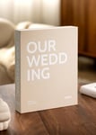 KAILA OUR WEDDING Creme - Coffee Table Photo Album (60 Svarta Sidor / 30 Blad)