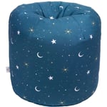 Pouf pour enfants, pouf imprimé pour enfants, pouf en polycoton pour salle de jeux, pouf de jeu pour enfants 50x50 cm avec remplissage - Clair de