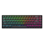 Raven68-Clavier mécanique à axe magnétique filaire E-Sports,rétroéclairage RVB,68 prédire,clavier de jeu Esport pour PC - Type RGB Clear black