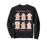 Gingerbread Kisses & Christmas Wishes Cute Gingerbread House Sweatshirt