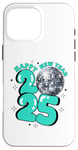 iPhone 16 Pro Max New Year 2025 Disco Ball Party NYE New Year Eve Retro Aqua Case