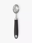 John Lewis Soft Grip Handle Stainless Steel Ice Cream Scoop, Silver/Black