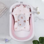 Soft Baby Bath Support Cushion Pad Cute Cartoon Bear Pattern Newborn Bathtub GF0