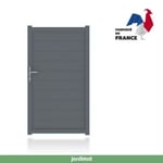 Portillon Jardimat aluminium Neva 3 gris 7021 - 100 x h.180 cm