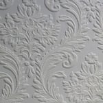 Anaglypta Paintable Textured Damask Wallpaper RD80027 Luxury Vinyl Floral Trails