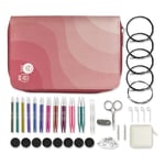 KnitPro Zing Interchangeable Needle Set – 11 x 10cm Circular Knitting Pin Pairs with Accessories Zing Regal Set, Colour Coded for Beginners, Professionals & Gift Set