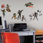 Thedecofactory - 17 Stickers Géant Phosphorescent Star Wars Rebels 4 planches 29x72cm