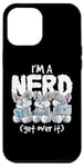 Coque pour iPhone 12 Pro Max Bunny I'm A Nerd Get Over It Nerdy Geek Rabbit Reading Gamer