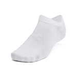 Under Armour UA Essential No Show 6pk, White/White/Halo Gray, MD