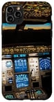 Coque pour iPhone 11 Pro Max Plane Cockpit Flight Instruments Aircraft Pilot Aviation Art