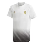 adidas B A.R. Xtee T-Shirt pour Enfant Blanc/doré 176 (15/16 Ans)