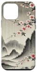 Coque pour iPhone 12 mini Bois japonais Sakura en fleurs de cerisier vintage