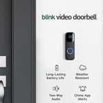 Blink Video Doorbell | Two-way audio, HD video, long-lasting battery Black