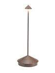 Zafferano, Lampe Pina Pro, Lampe de Table Rechargeable et Sans Fil avec Contrôle Tactile, Convient pour le Salon et l'Extérieur, Dimmer, 2700 K, Hauteur 29 cm, Couleur Corten