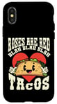 iPhone X/XS Funny Valentines Day Roses Are Red Blah Taco Lover Foodie Case