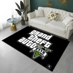 (14-60x90cm) 3D GTA Grand Theft Auto Games Gamer Mattomatto kotiin Olohuoneeseen Makuuhuoneen Sohvan Ovimattosisustus, Lasten alueen matto Liukumaton lattiamatto