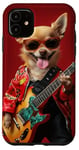 iPhone 11 Chihuahua Dog lovers Rock music Cute pets Pet Fun Case