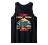 Thinking About Trains Model Railroad Conductor Wagon Train Tank Top