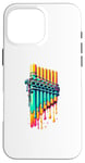 iPhone 16 Pro Max Dripping Paint Pan Flute Instrument Pan Flautist Flutist Case