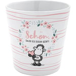 Sheepworld Pot de Fleurs 47523 - Beau Pot en grès - Hauteur : 10,5 cm - Emballage Cadeau - Höhe 10,5 cm