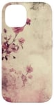 Coque pour iPhone 14 Rose grunge douce subtile florale vintage