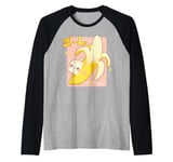 Kawaii Banana Milk Shake Retro 90s Japanese Anime Aesthetic Raglan Baseball Tee