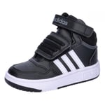 adidas Hoops Mid Shoes Chaussures, Core Black/FTWR White/Grey Six, Numeric_27 EU