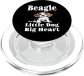 Drôle Beagle Little Dog Big Heart Dog Lover Mom Dad Grandma PopSockets PopGrip pour MagSafe