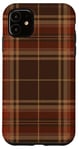 Coque pour iPhone 11 Plaid esthétique marron beige