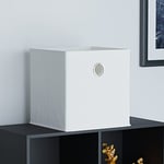 Vida Designs Durham Panier de rangement pliable en forme de cube avec poignée en métal facile d'accès Blanc