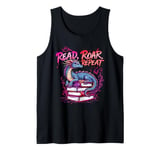 Mens Read Roar Repeat | Dragon & Book Lovers tee for Fantasy fans Tank Top