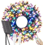 SOLARBABY Guirlande Lumineuse Solaire d'Extérieur, 50M 500 LED Noel Guirlande Lumineuse Extérieur, 19 Modes Led Solaire Extérieur Guirlande Lumineuse IP65 Étanche pour Jardin Noël Fête, Multicolore