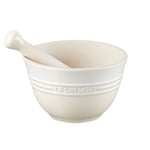 Le Creuset Mortar and Pestle, Stoneware, 11.5 cm, 360 g, 300 ml, Meringue, 81209307160003